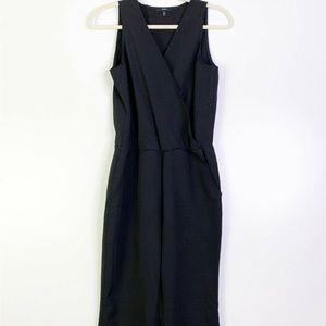 Drew Faux Wrap Fitted Wide Leg Sleeveless Jumpsuit (Small & Medium)